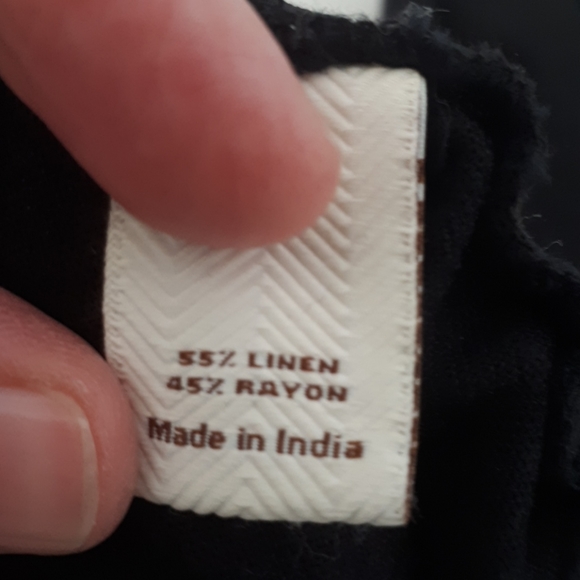 Linen blend comfy black pants. Size 10 - Picture 5 of 5